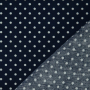 Tissu coton popeline à pois Dots, blanc – bleu marine
