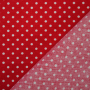 Katoen stippen, rood / wit