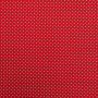Katoen stippen, rood / wit