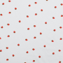 Tissu coton popeline Fraises, blanc