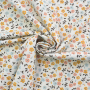 Tissu coton popeline Fleurs Flower Dance, blanc cassé