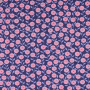 Tissu coton popeline Fleurs Flower Tendrils, bleu