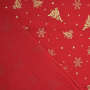 Popeline katoen Golden Christmas, rood