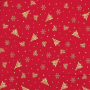 Popeline katoen Golden Christmas, rood