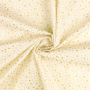 Tissu coton popeline Golden Stars, crème