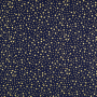 Popeline katoen Golden Stars, marineblauw