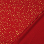 Tissu coton popeline Golden Stars, rouge