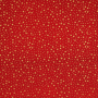 Tissu coton popeline Golden Stars, rouge