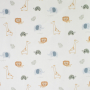 Tissu coton popeline Happy Animals, blanc cassé