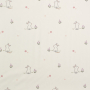 Tissu coton popeline Lapins Happy Bunny, blanc cassé