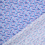 Tissu coton popeline Petites fleurs, bleu denim