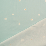Tissu coton popeline Fleurs Petites pâquerettes, menthe