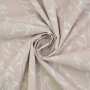 Popeline katoen leaves, lichtbeige