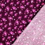 Tissu coton popeline petites fleurs Linnea, aubergine