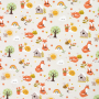 Katoenen popeline Little Fox, naturel