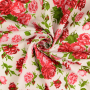 Tissu coton popeline Lovely Rose, blanc