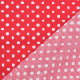 Katoen middelgrote stippen, rood