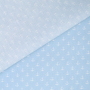 Tissu coton popeline Mini ancres marines, bleu clair