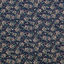 Tissu coton popeline Fleurs mini flowers, bleu marine