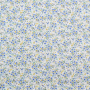 Tissu coton popeline Fleurs mini flowers, blanc