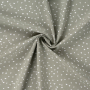 Tissu coton popeline mini Coeurs, vert olive pâle