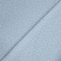 Tissu coton popeline mini Coeurs, bleu clair