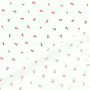 Tissu coton popeline Mini Cerises, blanc cassé
