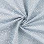 Tissu coton popeline à pois mini, bleu clair