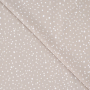 Tissu coton popeline à pois mini, sable