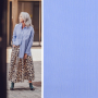 Cotton poplin Mini Stripes Fibre Mood, blue