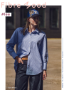 Cotton poplin Mini Stripes Fibre Mood, blue