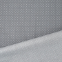 Tissu coton popeline à petits pois, gris