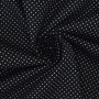 Tissu coton popeline à petits pois, noir