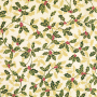 Tissu coton popeline Mistletoe, crème