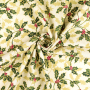 Tissu coton popeline Mistletoe, crème