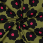Tissu coton popeline Nerida Hansen Fleurs Big Flower, vert olive clair