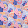 Tissu coton popeline Nerida Hansen Little Creatures, bleu