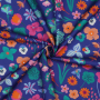 Tissu coton popeline Nerida Hansen Fleurs Meadow Flower, bleu