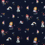 Cotton poplin Princess Garden, dark blue