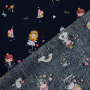 Cotton poplin Princess Garden, dark blue