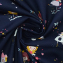 Cotton poplin Princess Garden, dark blue