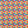 Tissu coton popeline Puzzle, multicolore