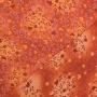 Tissu coton popeline Fleurs de tilleul, orange foncé
