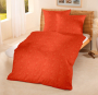 Tissu coton popeline fleurs de tilleul, orange