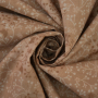 Tissu coton popeline fleurs de tilleul, beige marron