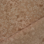 Tissu coton popeline fleurs de tilleul, beige marron
