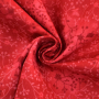 Tissu coton popeline fleurs de tilleul, rouge