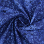 Tissu coton popeline Fleurs de tilleul, bleu royal