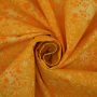 Tissu coton popeline fleurs de tilleul, jaune soleil