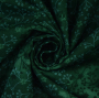 Tissu coton popeline fleurs de tilleul, vert foncé